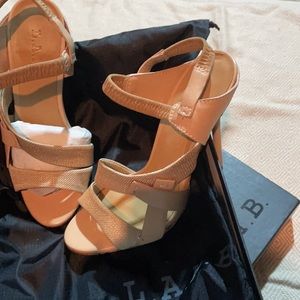 New, in bag, with dust bag, LAMB nude sandals